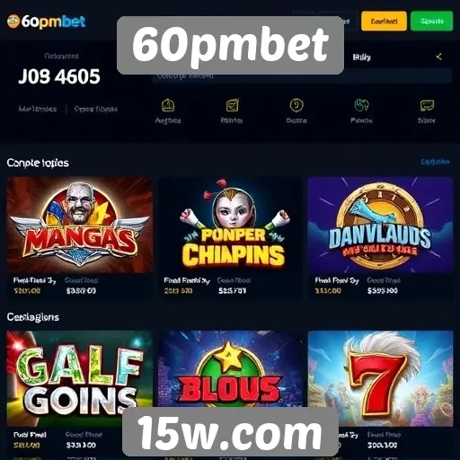 Comparação de jogos disponíveis no 60pmbet