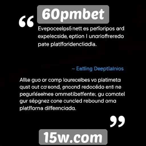 Depoimentos de usuários sobre o 60pmbet